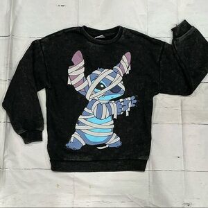 Stitch zombie Black Graphic Sweatshirt
